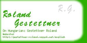 roland gestettner business card